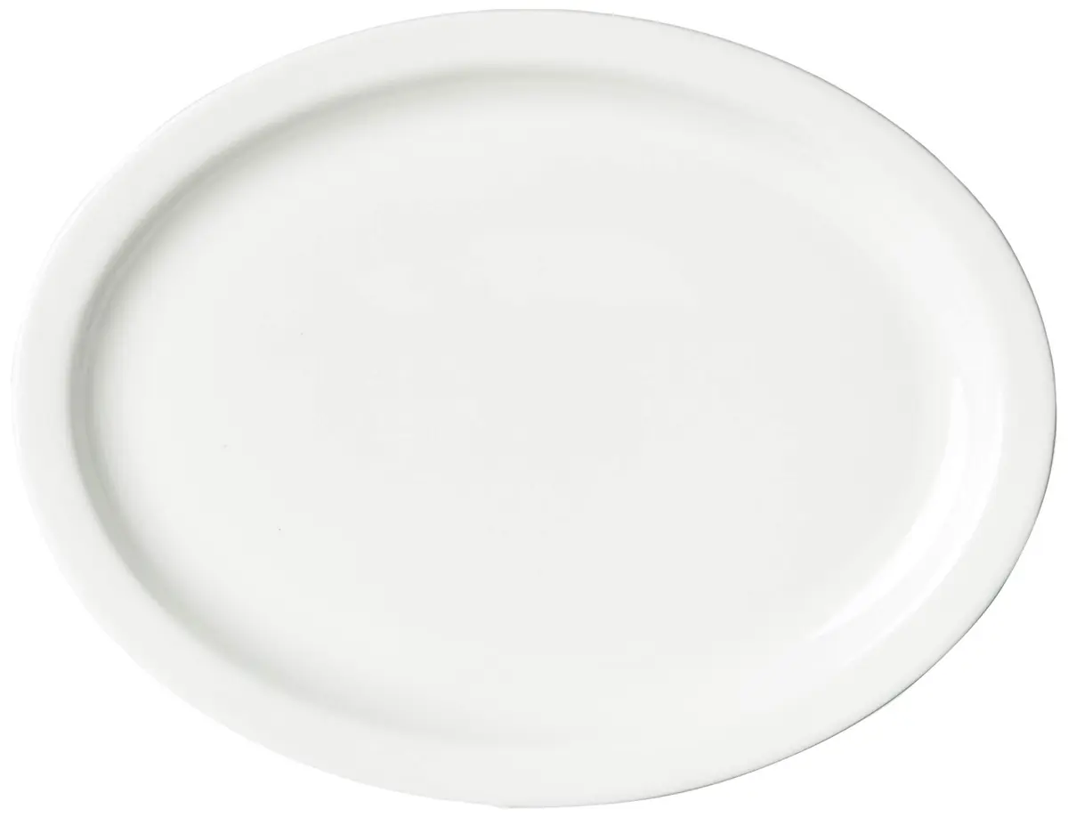 CAC China NCN-13 Clinton Narrow Rim 11-1/2-Inch Porcelain Oval Platter | Super White, Durable & Oven Safe - view 2