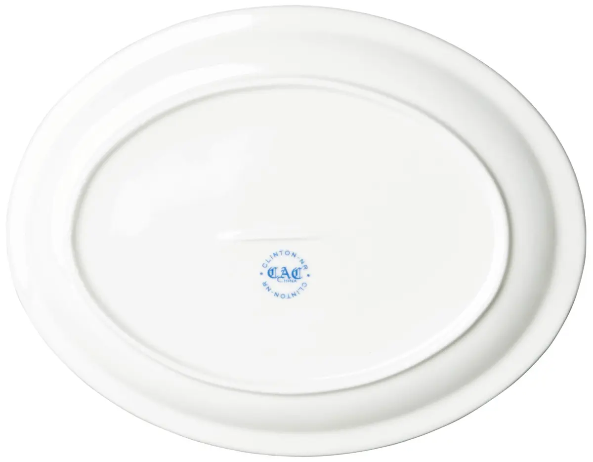 CAC China NCN-13 Clinton Narrow Rim 11-1/2-Inch Porcelain Oval Platter | Super White, Durable & Oven Safe - view 3
