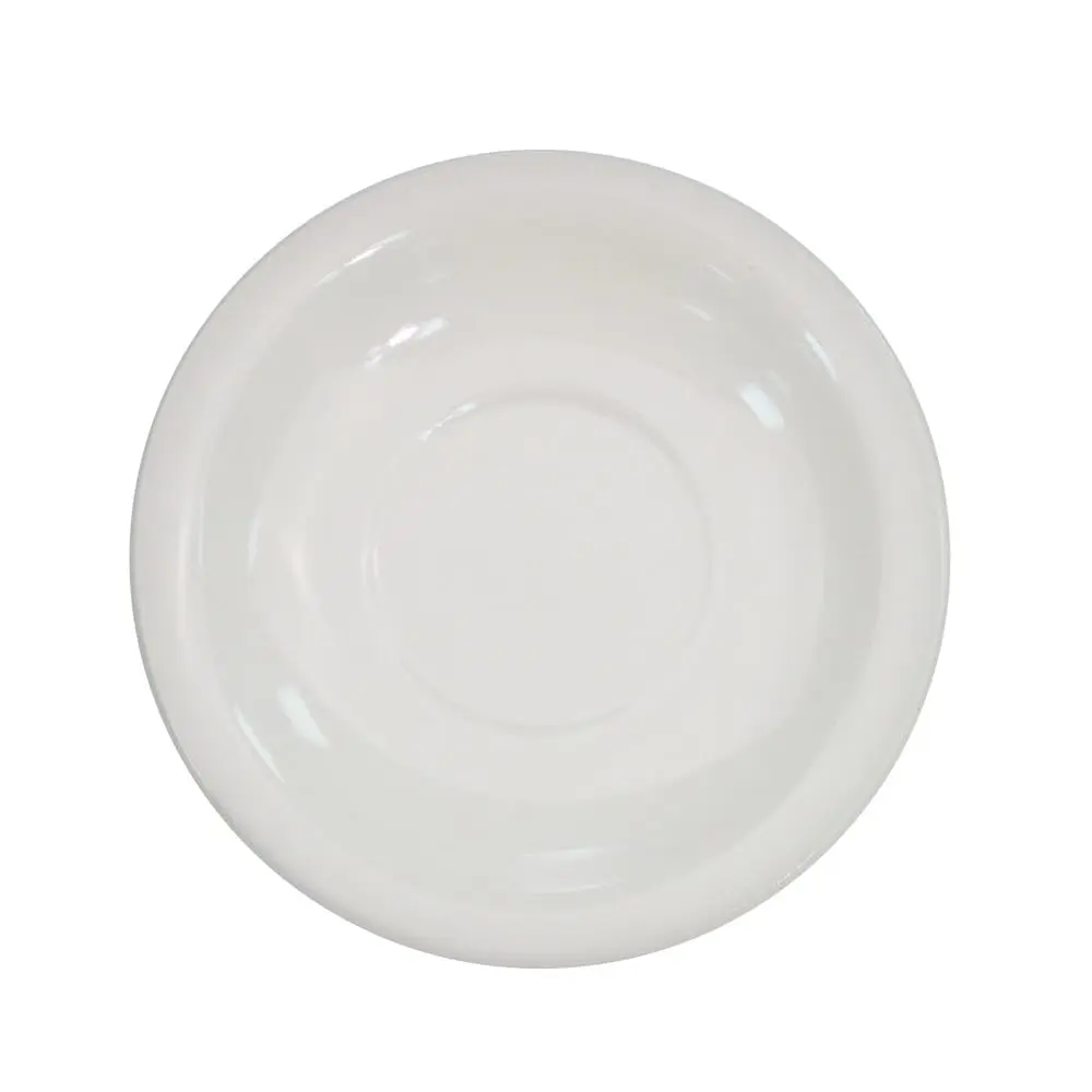 CAC China NRC-2 Narrow Rim 5-1/2-Inch American White Stoneware Saucer | Durable, Oven & Dishwasher Safe - main product image