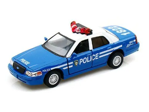 KiNSMART Ford Crown Victoria NYPD 5" 1:42 Scale Police Interceptor Car w/Pullback Action | Authentic Die-Cast Police Model for Kids & Collectors - view 2