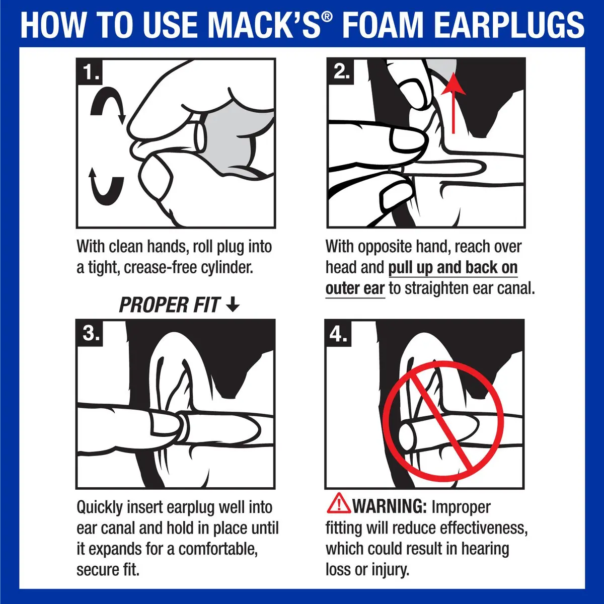 Mack's Slim Fit Soft Foam Earplugs 10 Pair (20 Count) | NRR 31dB Noise Reduction - view 8