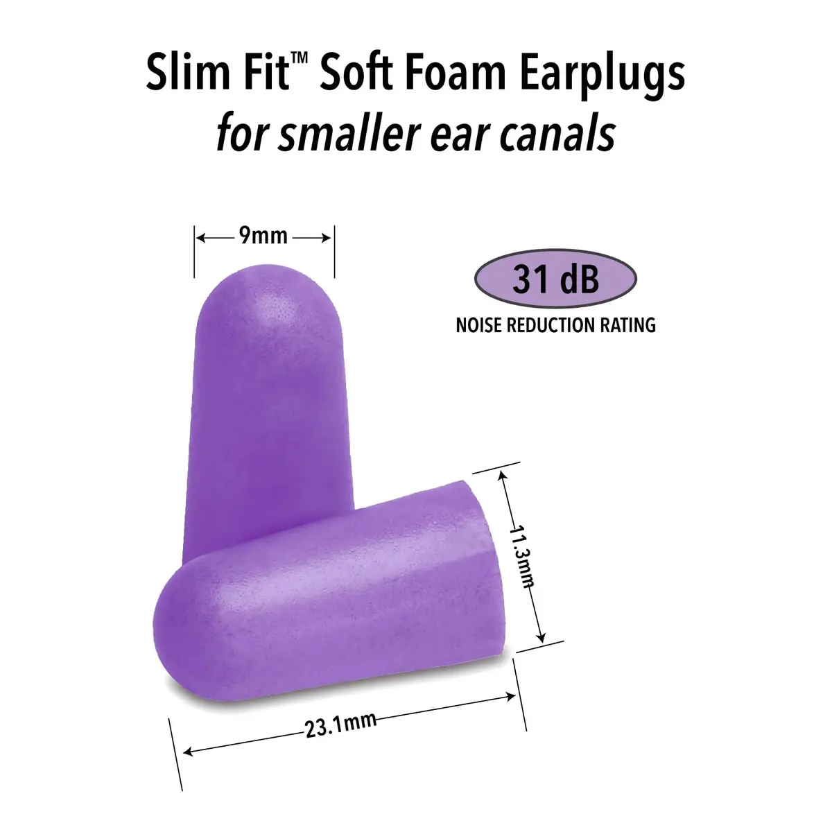 Mack's Slim Fit Soft Foam Earplugs 10 Pair (20 Count) | NRR 31dB Noise Reduction - view 2