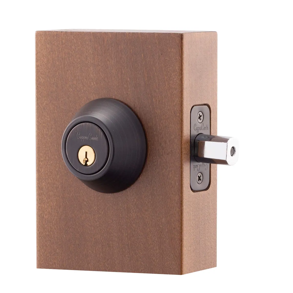 Copper Creek Deadbolt Single Cylinder in Tuscan Bronze | ANSI Grade-3 Security - view 2