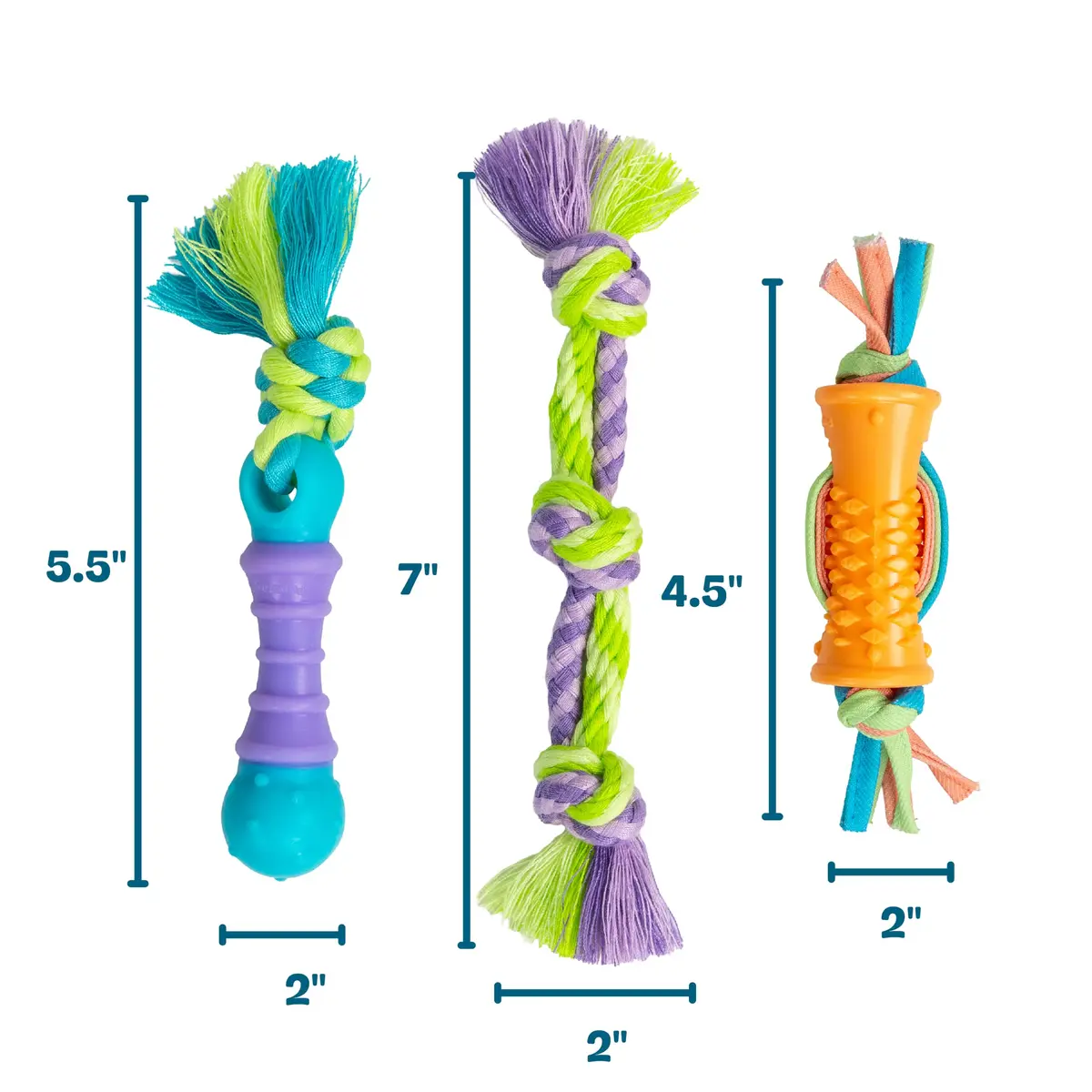Pupstages Dental Chew Pack Mini Dog Chew Toys, 7" | Supports Healthy Teeth & Gums - view 6