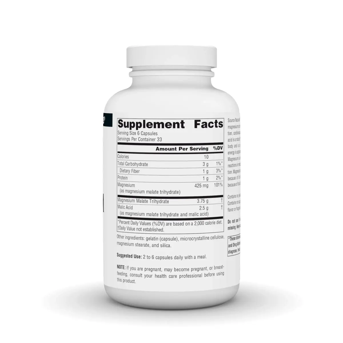 Source Naturals Magnesium Malate 3750 MG (200 Capsules) | Supports Muscles & Energy Production - view 3
