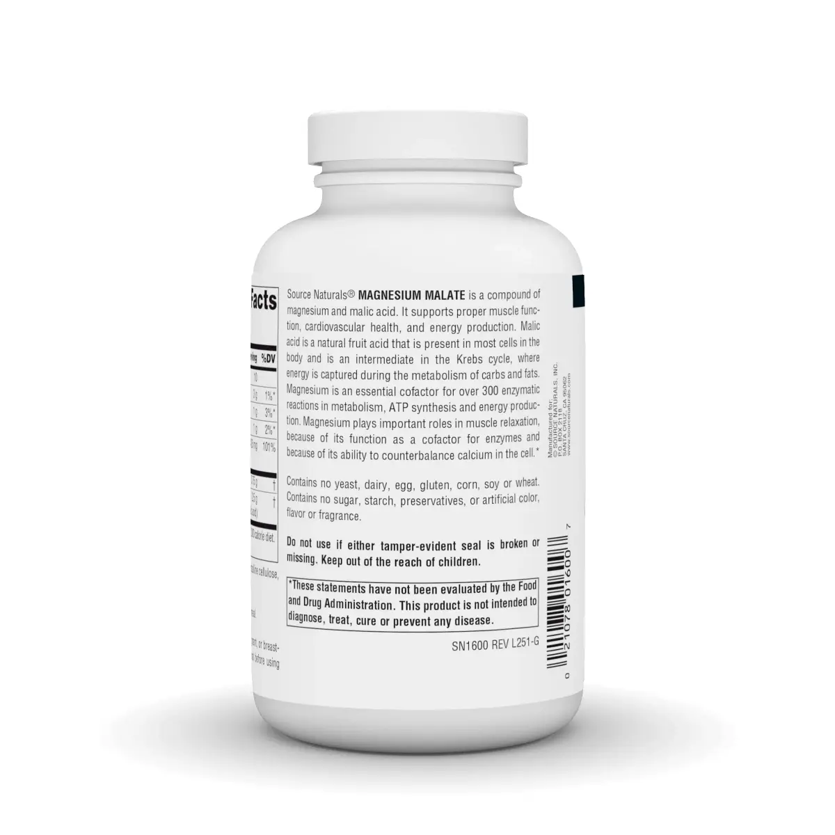 Source Naturals Magnesium Malate 3750 MG (200 Capsules) | Supports Muscles & Energy Production - view 4