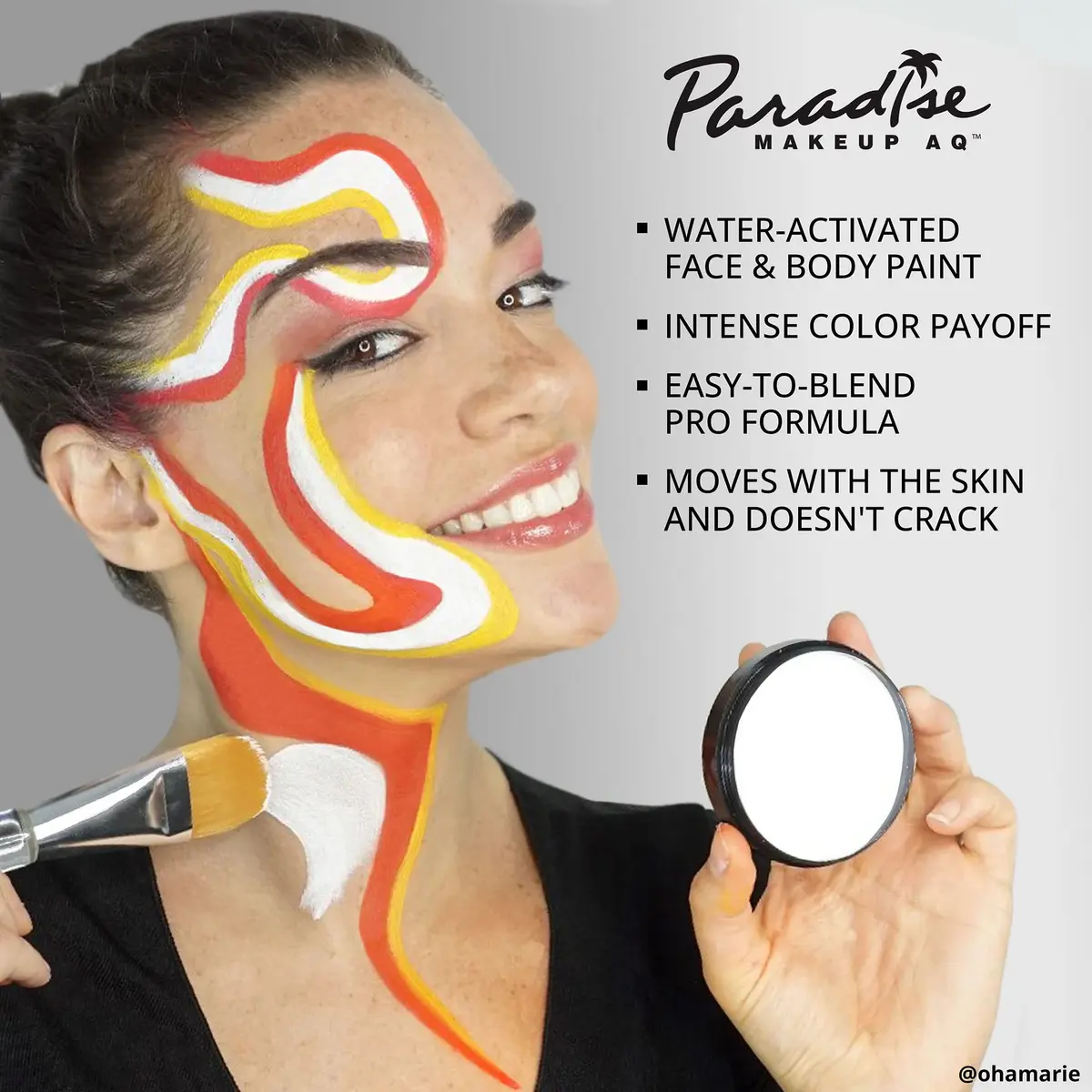 Mehron Makeup Paradise AQ - DARK BLUE | Water-Activated Face & Body Paint, 1.16 oz, Vibrant & Long-Lasting - view 4