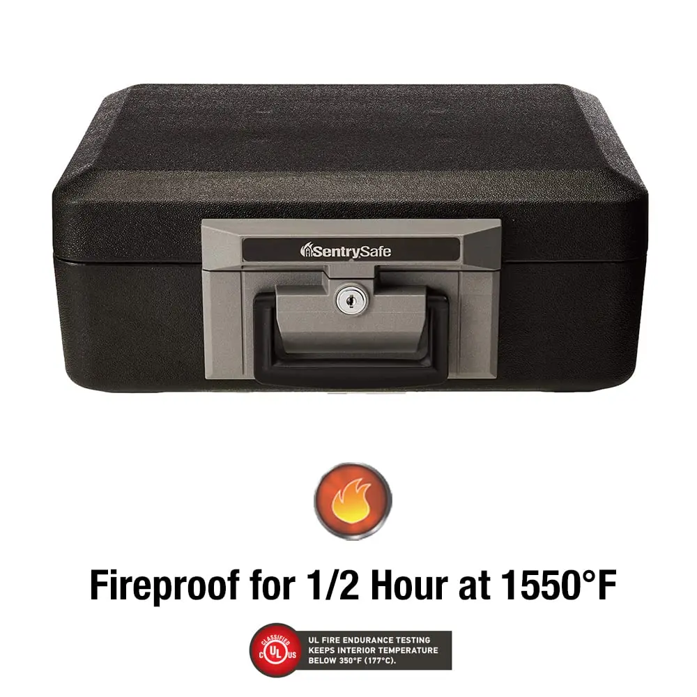 SentrySafe Fireproof Safe Box 1160 with Key Lock, 0.25 cu. ft. (7 L) | UL Classified Fire Endurance - view 3
