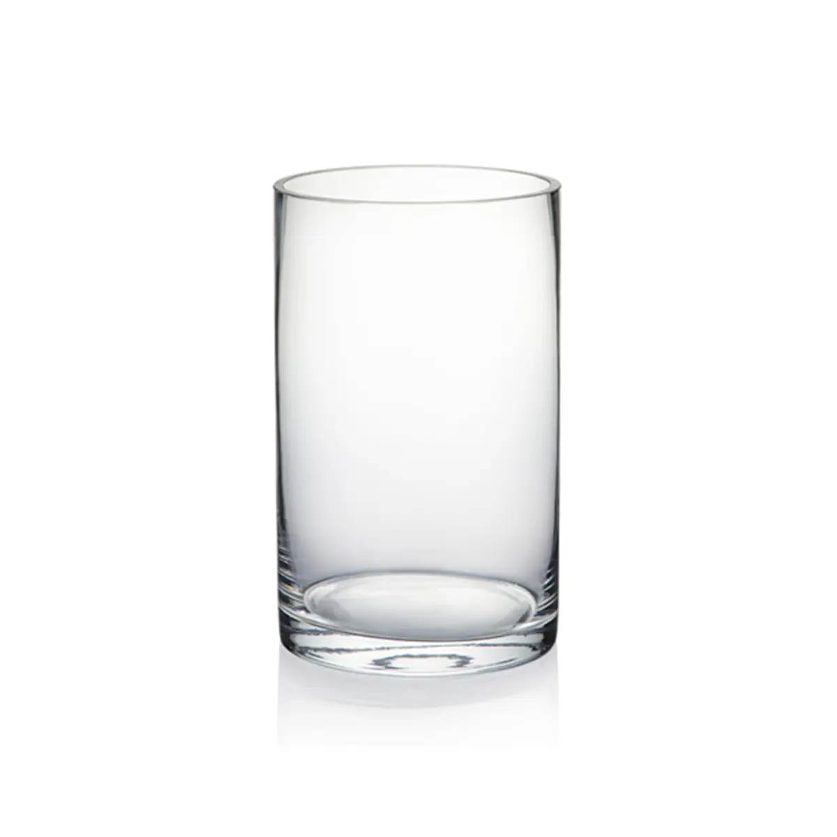 WGVI Thick Clear Cylinder Glass Vase 3" W x 5" H | Elegant Floral Container & Wedding Centerpiece - main product image