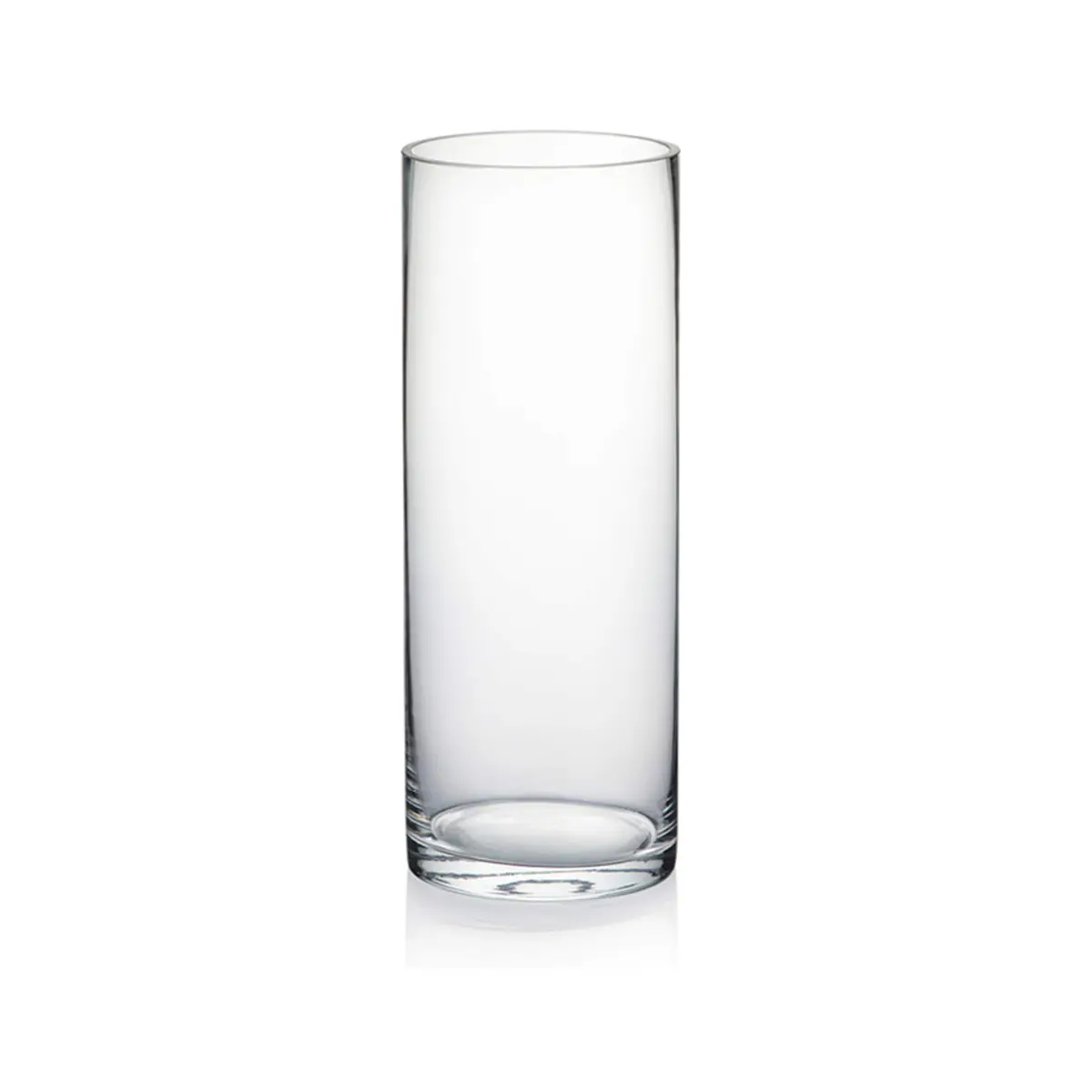 WGVI Thick Clear Cylinder Glass Vase 3" W x 8" H | Elegant Floral Display for Weddings & Home - main product image