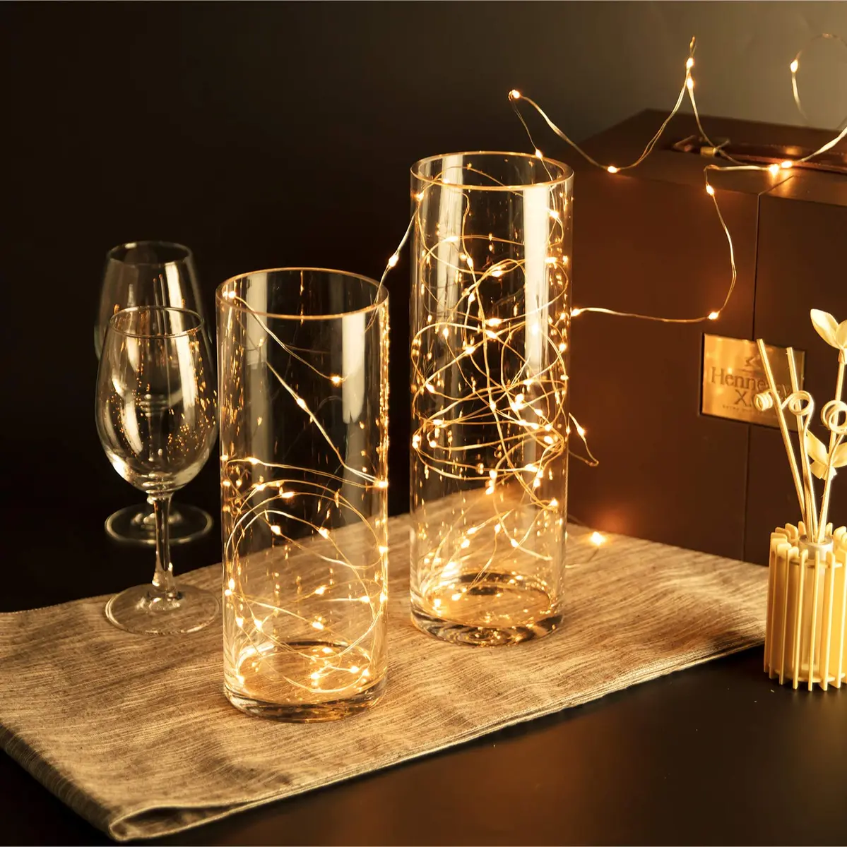 WGVI Thick Weighted Clear Cylinder Glass Vase 3" W x 10" H | Handcrafted, Durable, Elegant - view 8