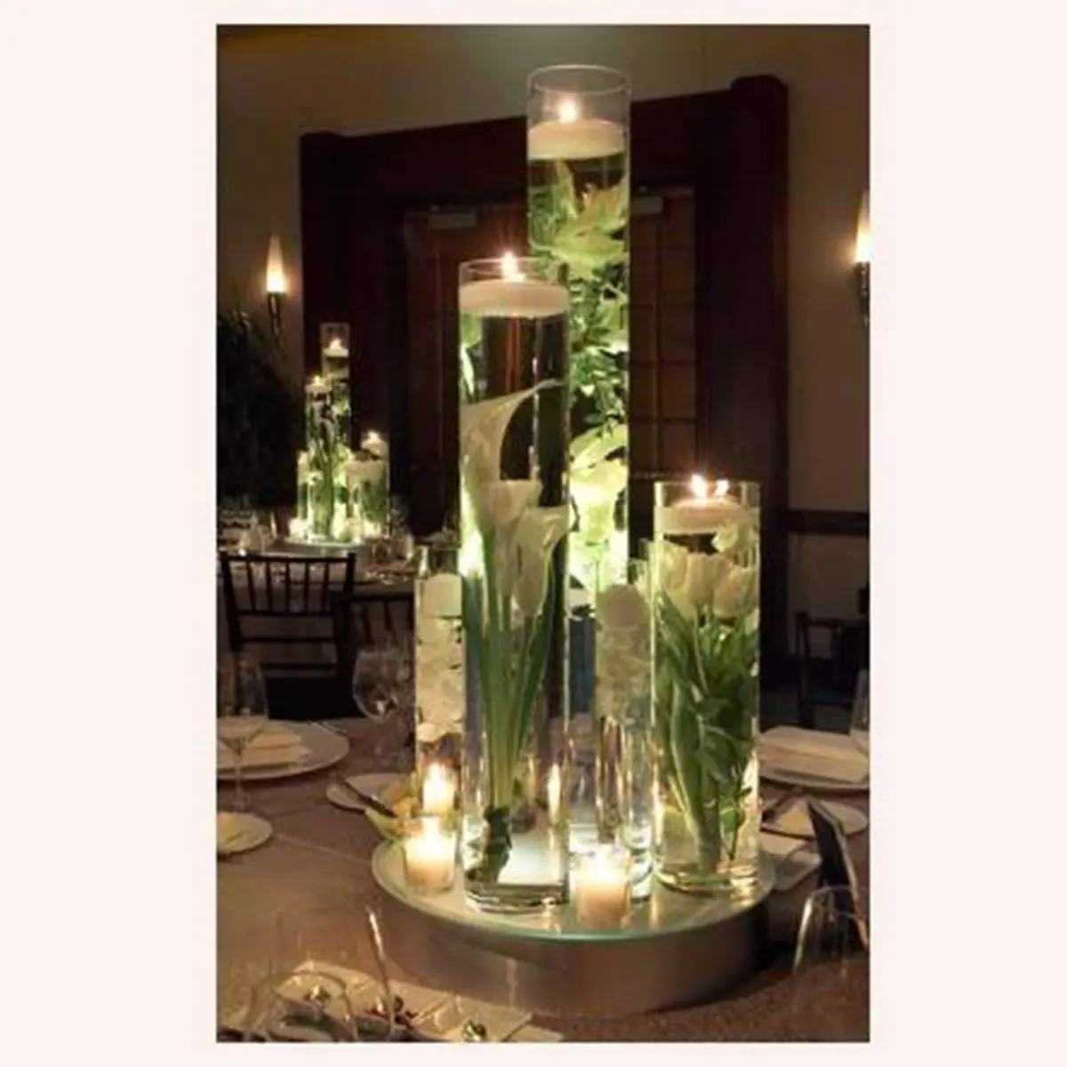 WGVI WGV Cylinder Vase Diameter 5" Height 18" | Clear Glass Floral Planter - view 5