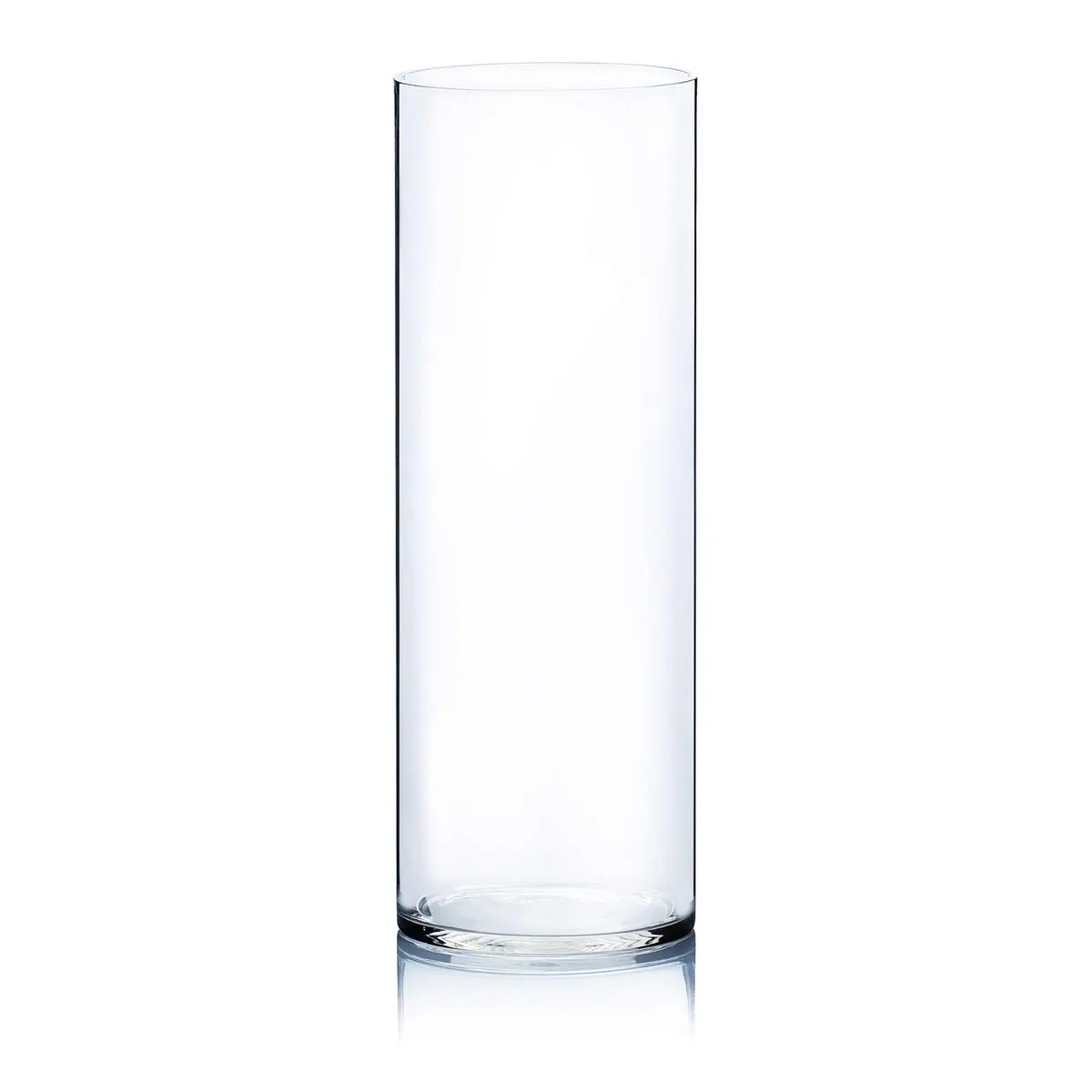 WGVI Clear Cylinder Vase 180 mm (7") x 500 mm (20") | Handcrafted Glassware for Events & Home Decor - main product image