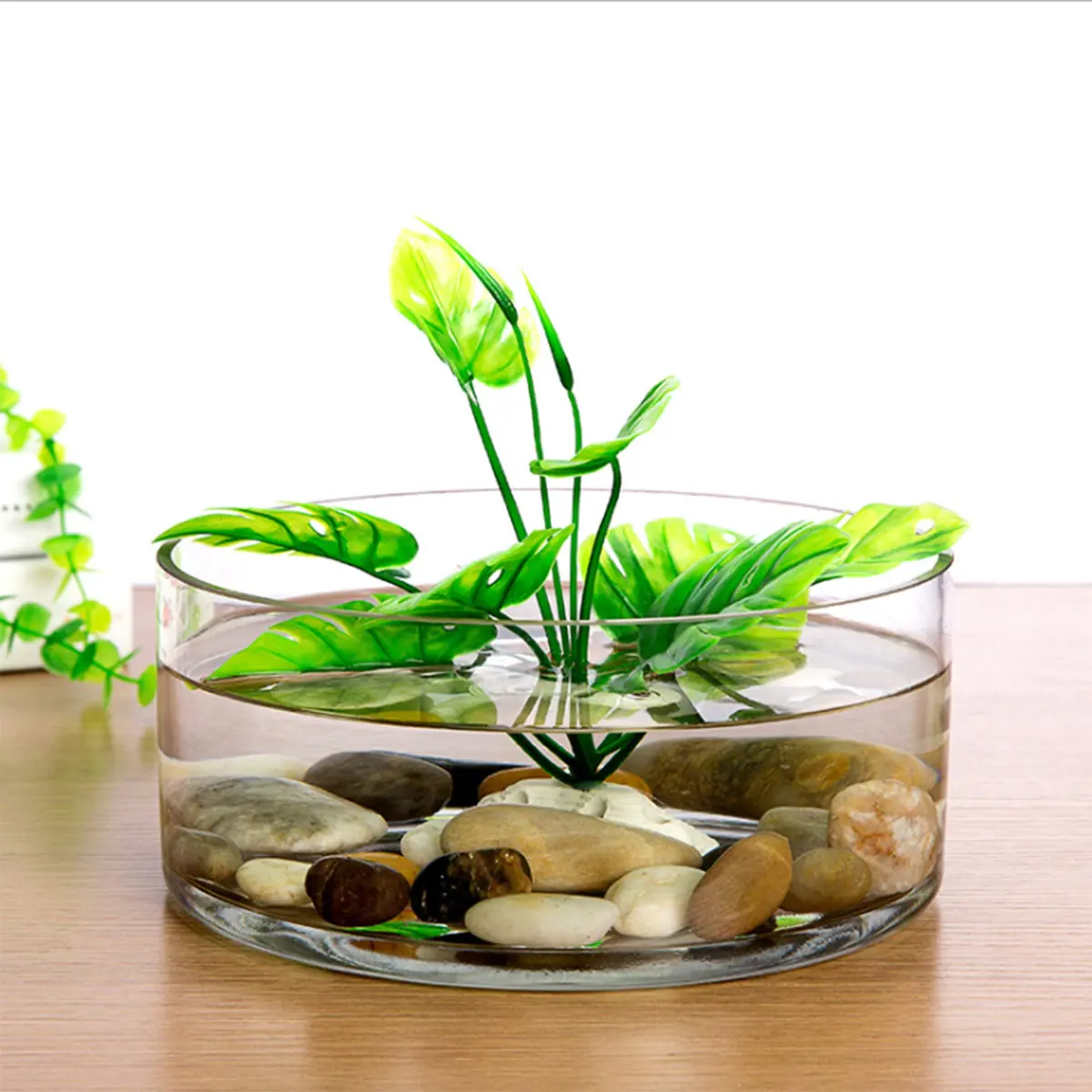 WGVI WGV Cylinder Vase 12"x4" Clear Flat Pan Style | Floral Centerpiece for Wedding & Home Decor - view 7