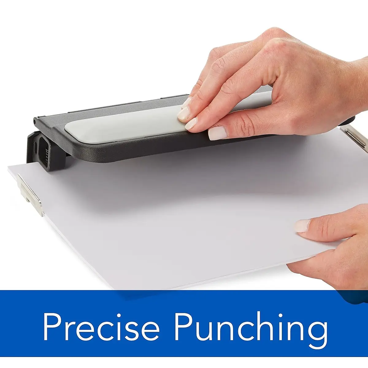 Swingline Heavy-Duty 3-Hole Punch, Adjustable, 9/32-Inch Holes, 32 Sheets Cap, Black | Durable Metal Construction with Patented Centamatic Centering - view 4