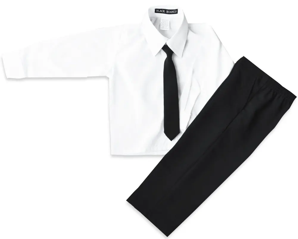 Black n Bianco Boys Suit with Tie for Toddlers and Infants (12-18 Months, Black) | Formal Toddler Suit - view 5