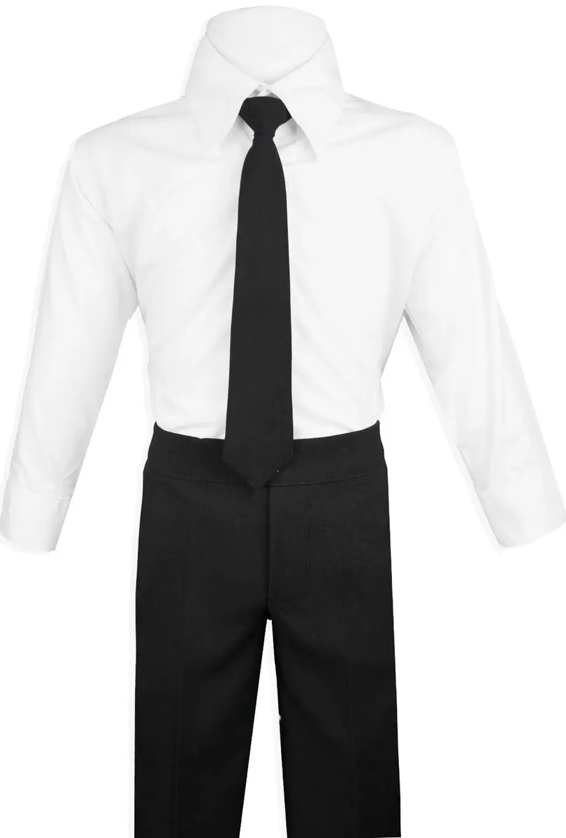 Black n Bianco Boys Suit with Tie for Toddlers and Infants (12-18 Months, Black) | Formal Toddler Suit - view 3