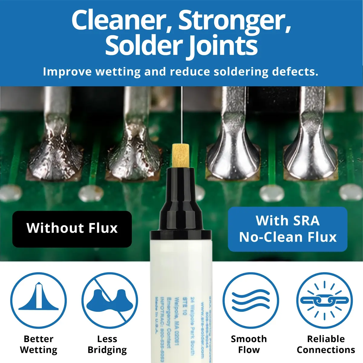 SRA #312 Soldering Flux Pen No-Clean 10ml | Refillable, Environmentally Friendly, RoHS Compliant - view 3