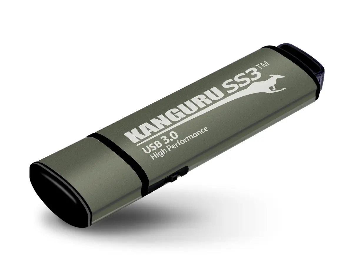 Kanguru SS3 64GB USB 3.0 Flash Drive with Write Protect Switch | 400MB/s Read Speed - main product image
