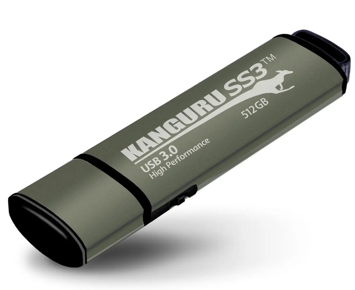 Kanguru SS3 32GB USB 3.0 Flash Drive with Write Protect Switch | 400MB/s Read, 300MB/s Write - main product image