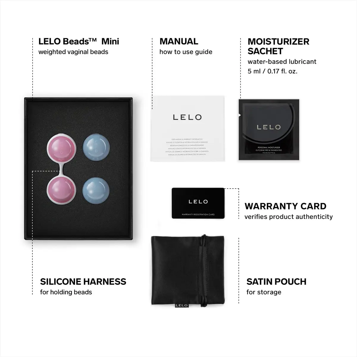 LELO Beads Mini - Small Kegel Balls (4-Pack) | Pelvic Floor Trainer for Beginners - view 2