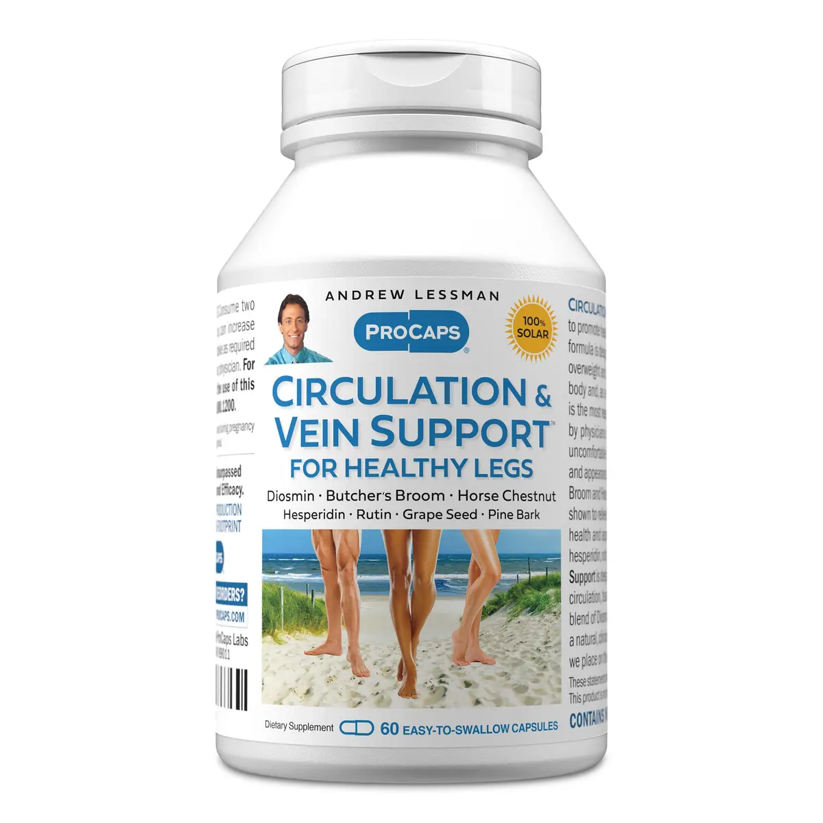 ANDREW LESSMAN ProCaps Circulation & Vein Support 60 Capsules | Supports Healthy Legs & Veins - main product image