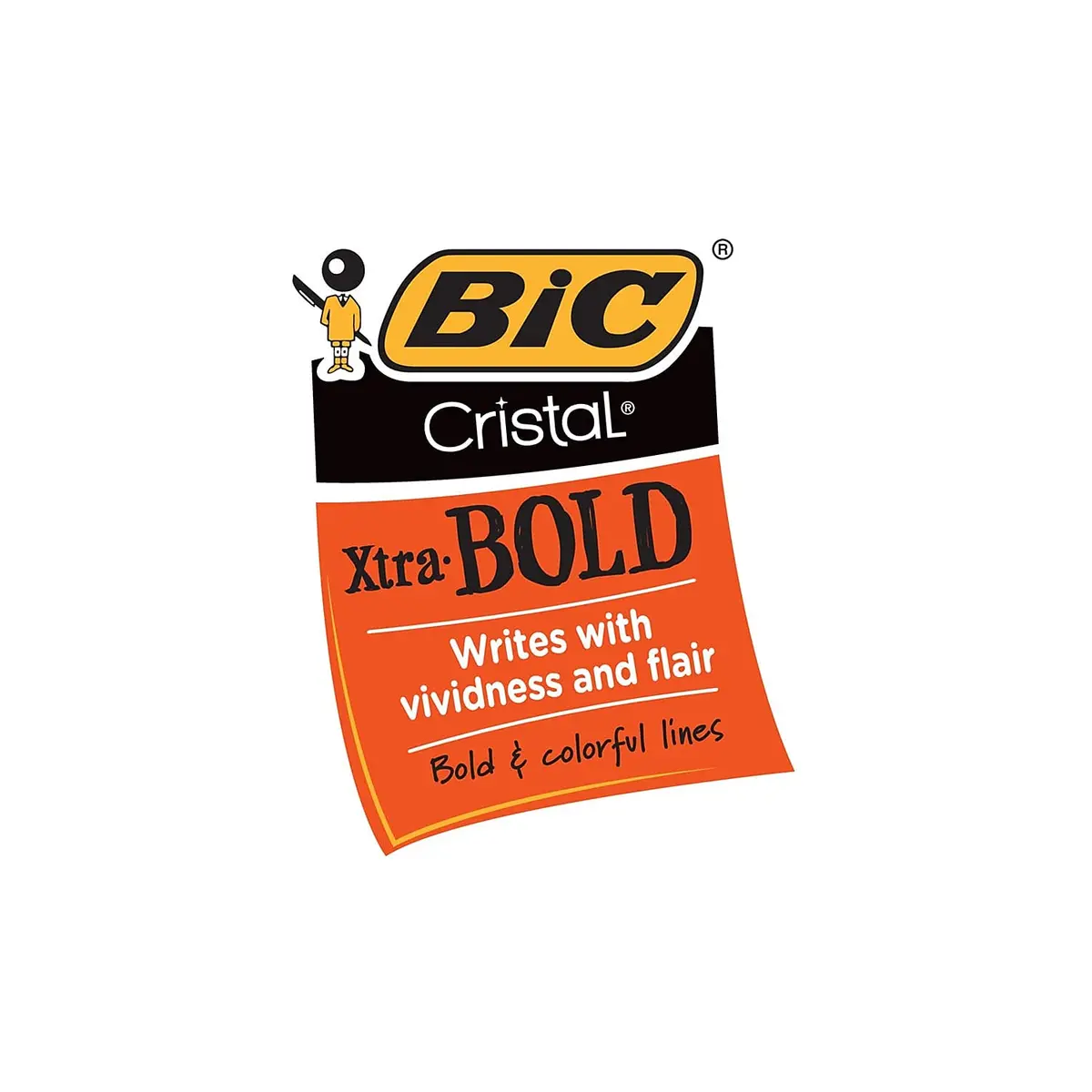 BIC Cristal Xtra Bold Ballpoint Pen, Black Ink, 1.6mm Bold, Dozen | Smooth Writing Instrument for Students & Office - view 3