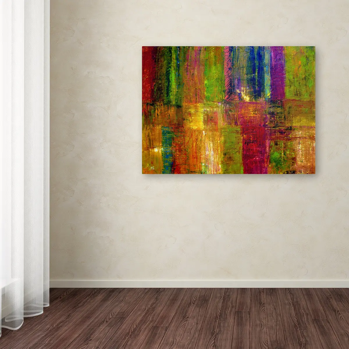 Trademark Fine Art Color Panel Abstract Canvas Art by Michelle Calkins, 14 x 19-Inch | Contemporary Abstract Wall Art - view 2