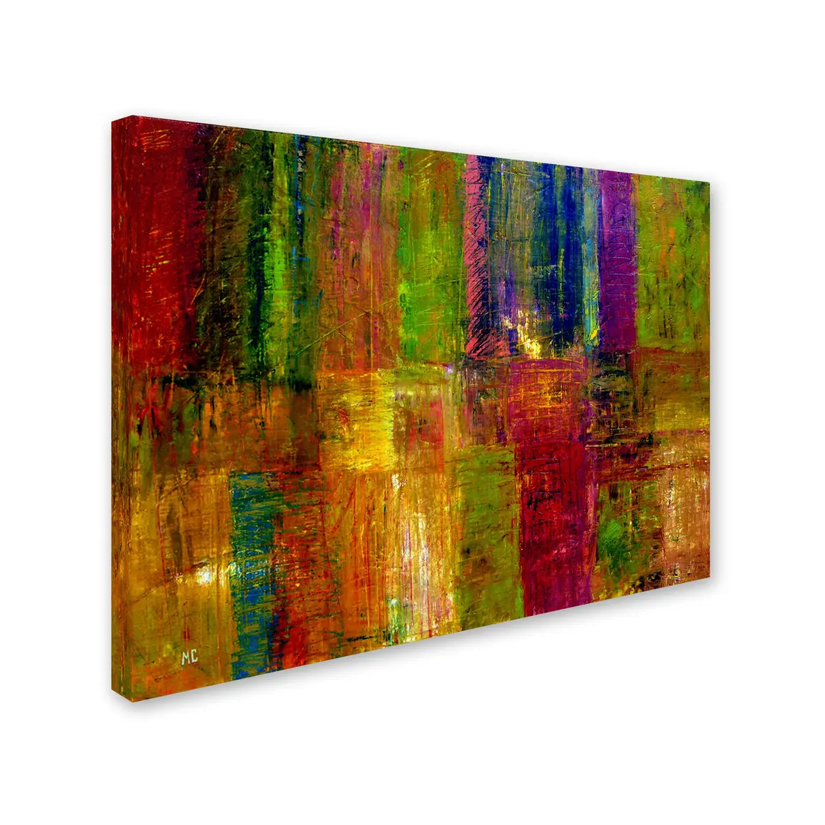 Trademark Fine Art Color Panel Abstract Canvas Art by Michelle Calkins, 14 x 19-Inch | Contemporary Abstract Wall Art - view 3