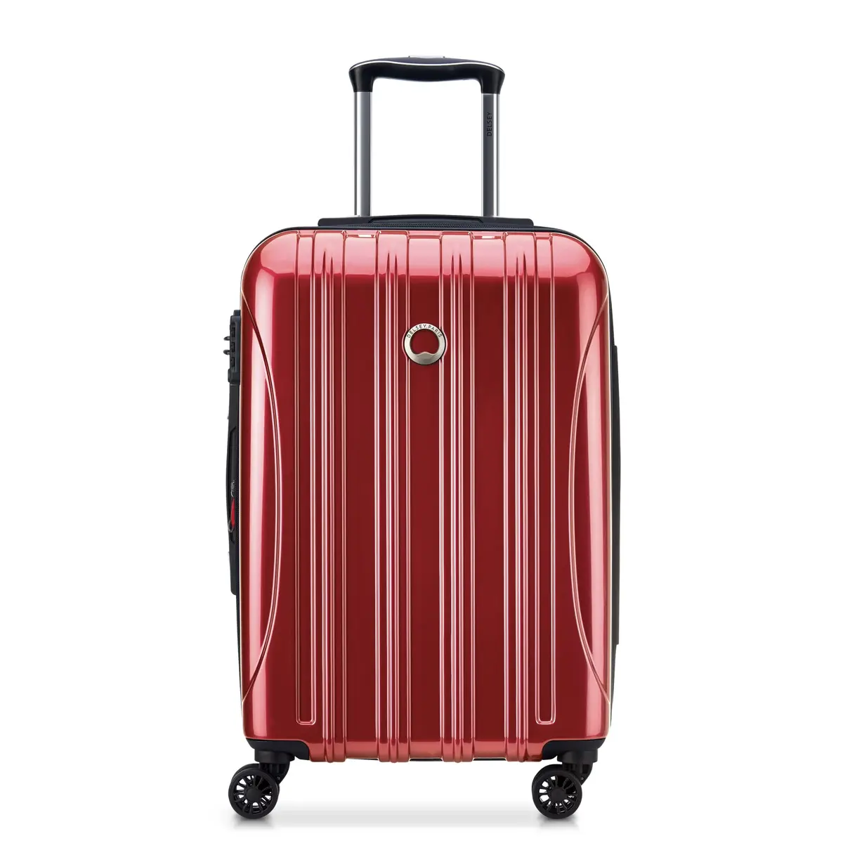 DELSEY PARIS Helium Aero 21 Inch Carry-On Luggage Brick Red | Lightweight Hard Shell with TSA Lock - main product image