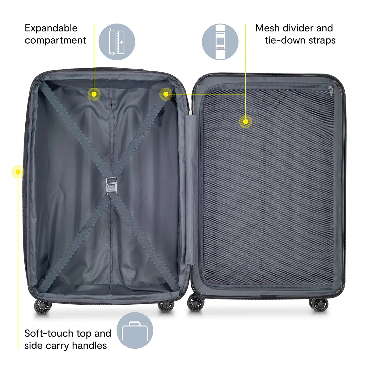 DELSEY PARIS Helium Aero 21 Inch Carry-On Luggage Blue Cobalt | Lightweight Polycarbonate Suitcase with TSA Lock - view 3