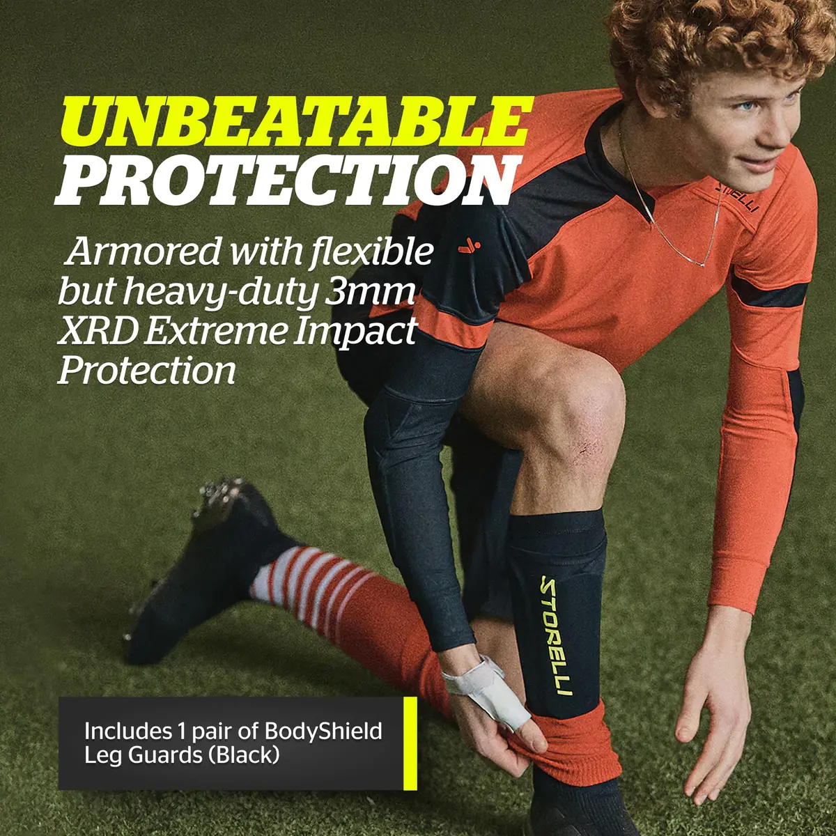 Storelli BodyShield Leg Guards | Impact Protection & UV-Resistant Soccer Sleeves, Medium - view 2