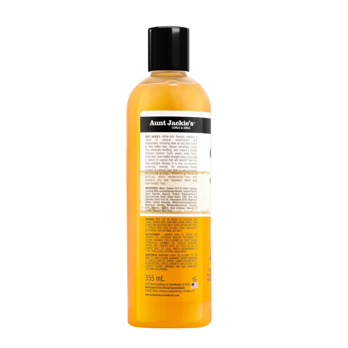 Aunt Jackie's Curls & Coils Oh So Clean Deep Moisturizing Shampoo 355ml | Enriched Shea Butter & Coconut Oil for Natural Curls - view 8
