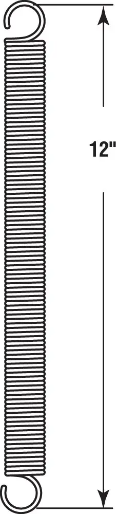 PRIME-LINE SP 9637 Extension Spring 12 Inch (30.48 cm) | Heavy Duty Spring Steel for Garage Doors & Appliances - view 2
