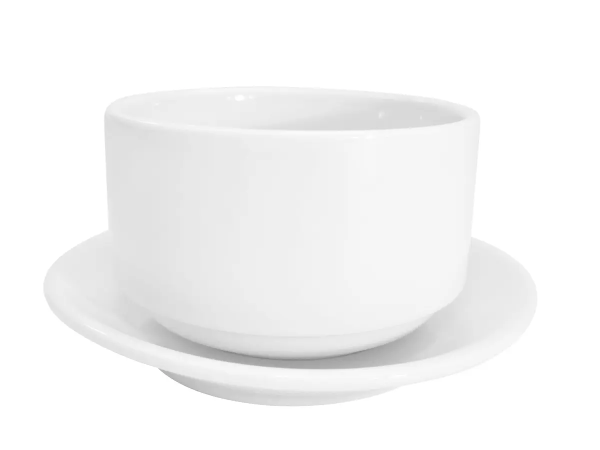 CAC China RCN-2 Clinton Rolled Edge 6-Inch Super White Porcelain Saucer | Durable & Trendy for Hospitality (70-120 chars) - view 5