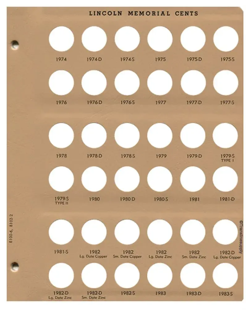Dansco Lincoln Cent with Proof Coin Album 1909-2009 #8100 | Holds 324 Coins, Brown Leatherette Binder - view 3