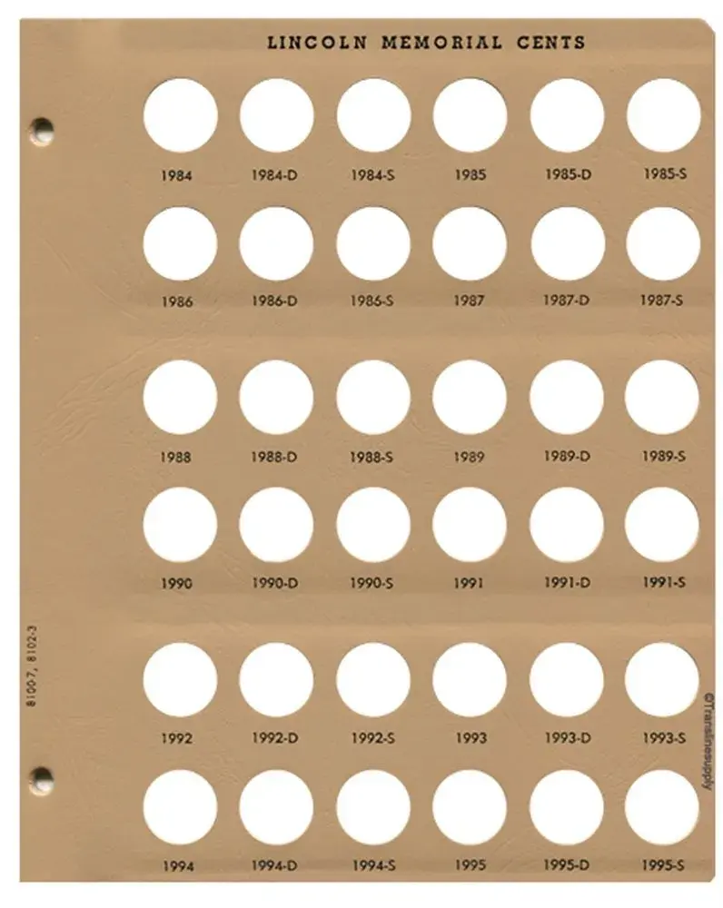 Dansco Lincoln Cent with Proof Coin Album 1909-2009 #8100 | Holds 324 Coins, Brown Leatherette Binder - view 4