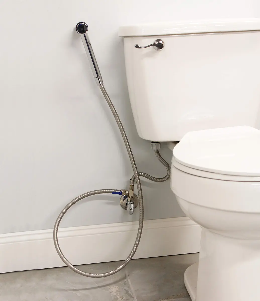 Plumb Pak PP838-1 Personal Hygiene System Handheld Bidet | Easy Toilet Attachment, Chrome Finish - main product image