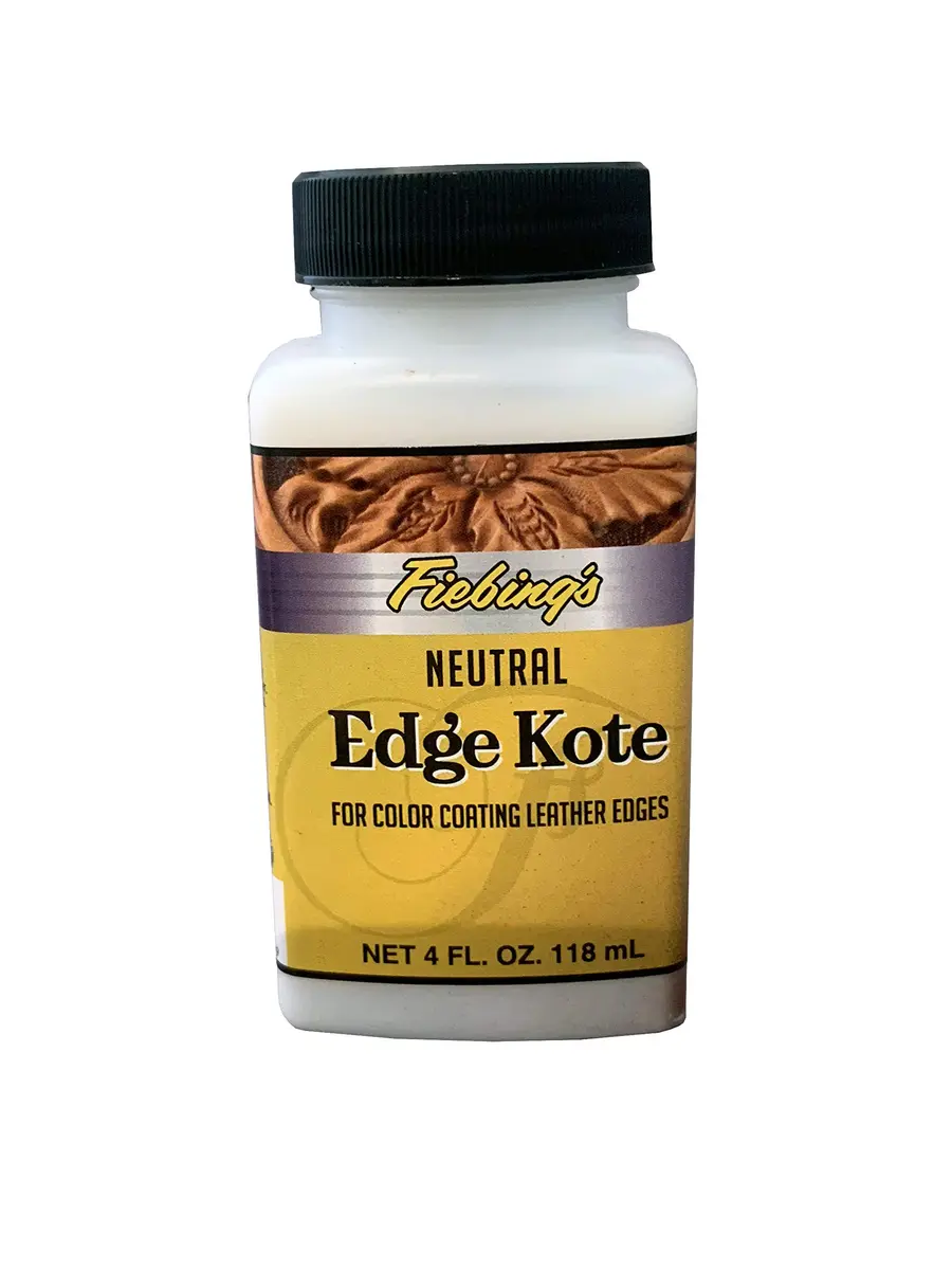 Fiebing's Edge Kote Neutral 4 Fl Oz (118 ml) | Water-Resistant Leather Edge Paint for Crafts - main product image