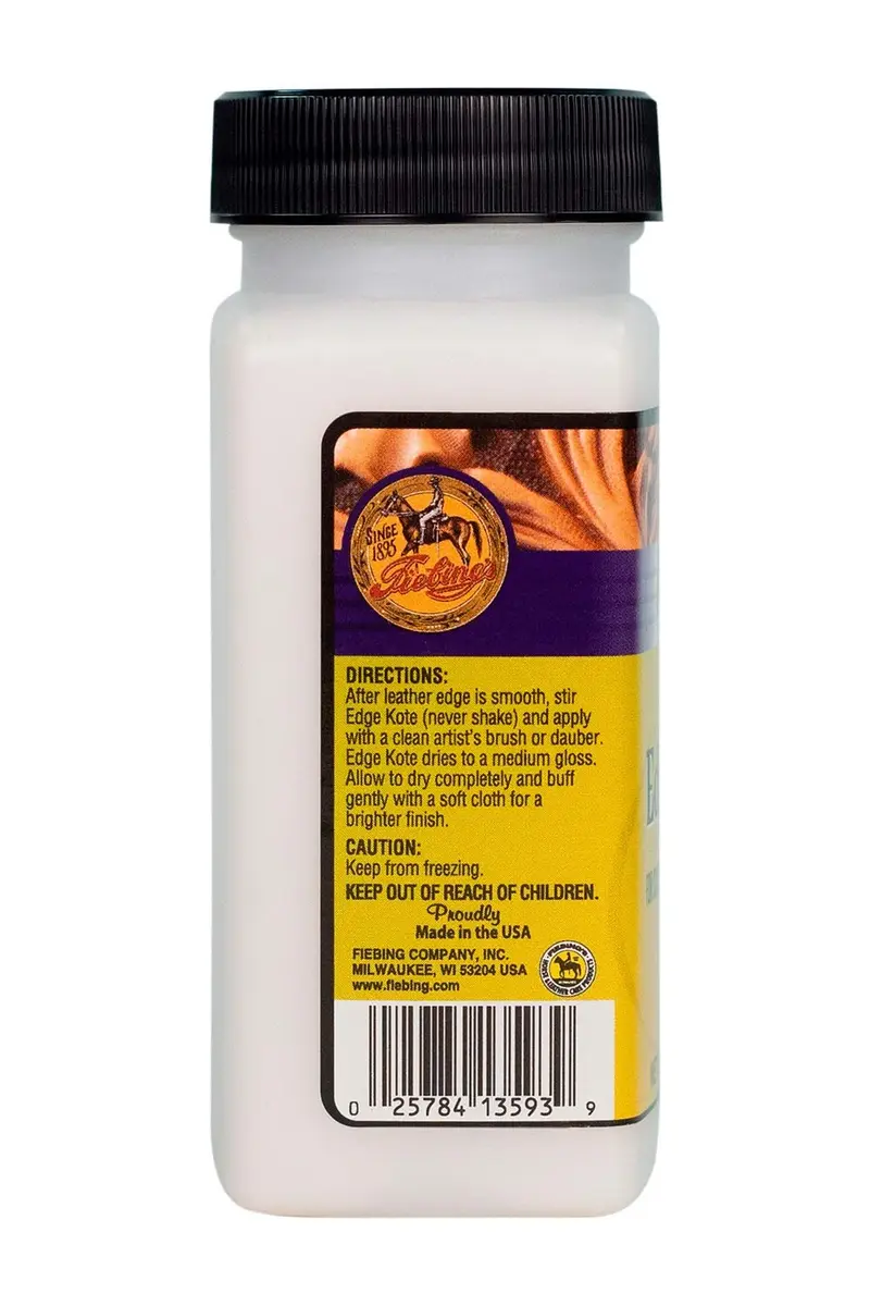 Fiebing's Edge Kote Neutral 4 Fl Oz (118 ml) | Water-Resistant Leather Edge Paint for Crafts - view 2