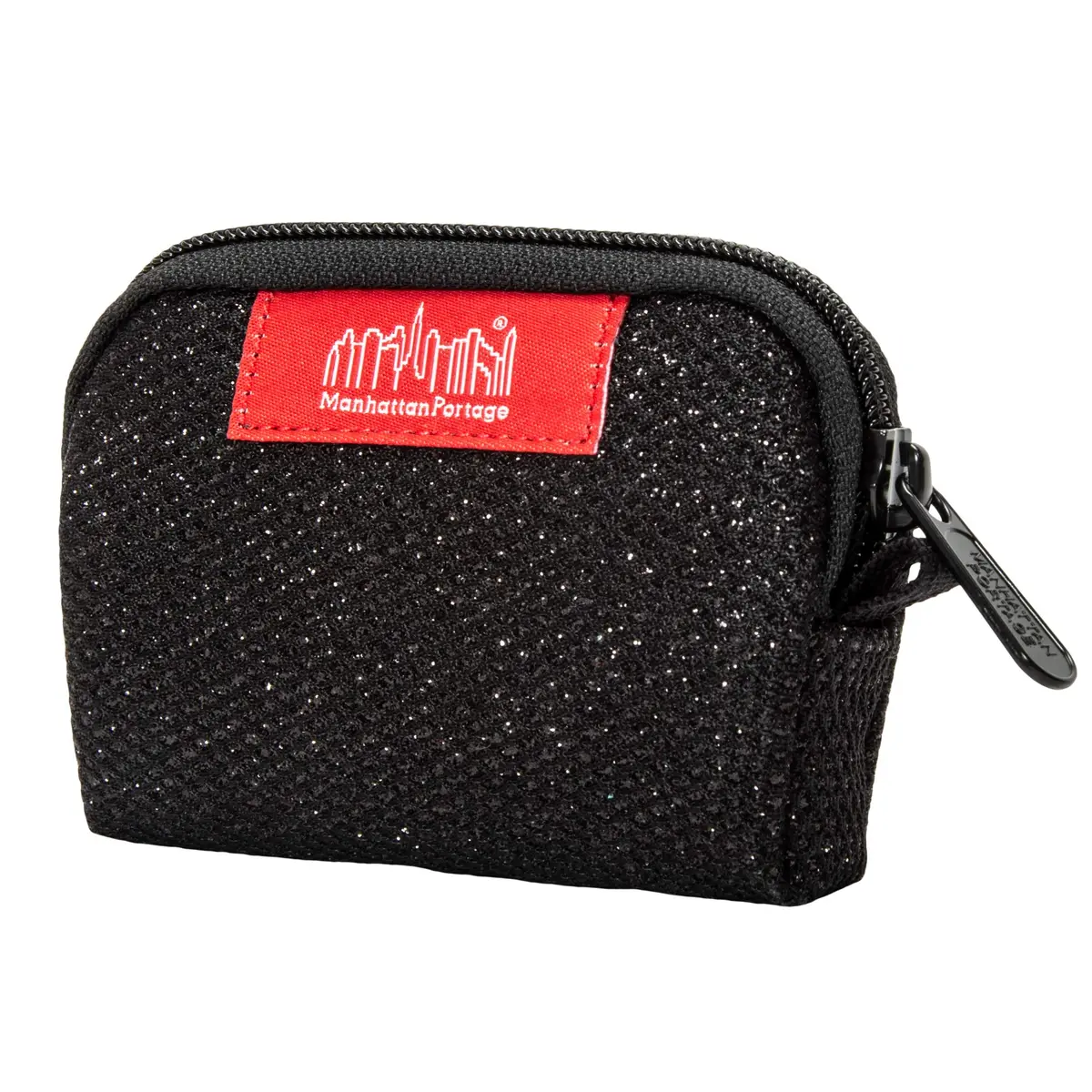 Manhattan Portage Coin Purse Midnight Water Resistant Compact Wallet | Secure Zipper Closure (Black) - main product image