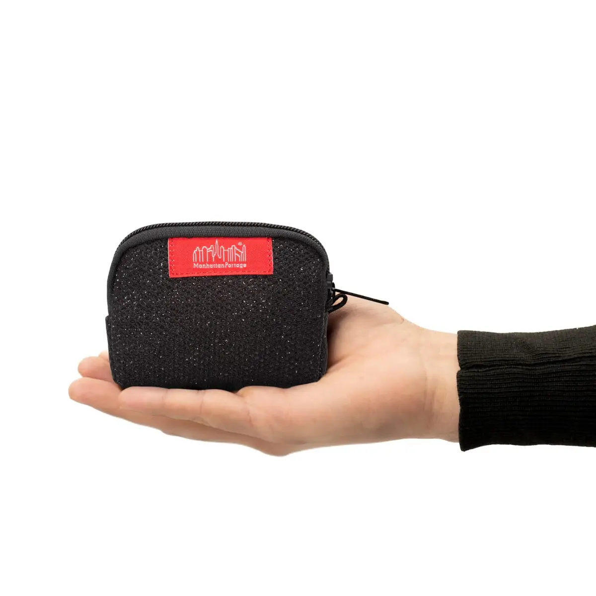Manhattan Portage Coin Purse Midnight Water Resistant Compact Wallet | Secure Zipper Closure (Black) - view 2