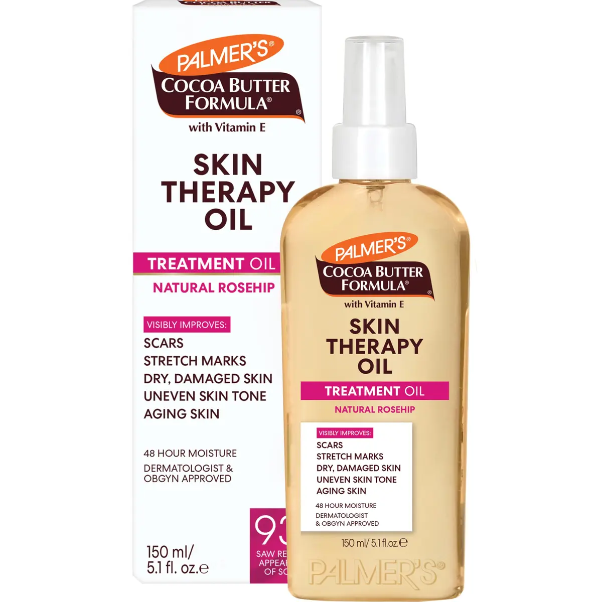 Palmer's Skin Therapy Rosehip Body Oil 151ml (5.1 Fl Oz) | Cocoa Butter Formula for Scars & Stretch Marks - main product image