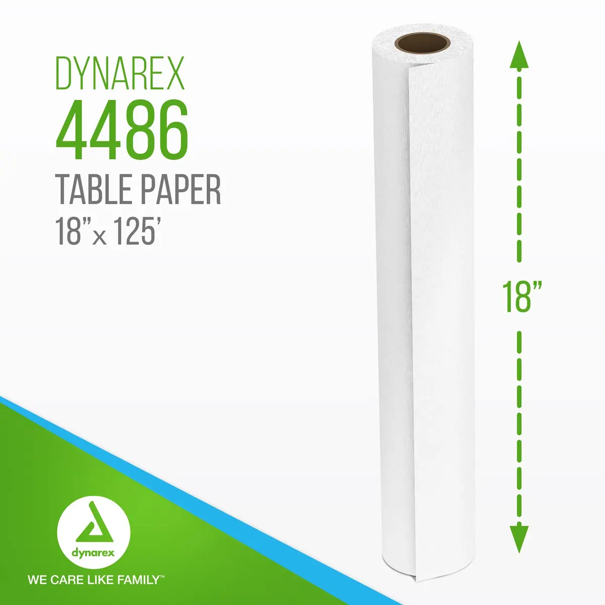 Dynarex Table Paper, Crepe, 18" x 125 ft., Pack of 12 | High-Quality Exam Table Cover for Medical & Massage Use - view 2