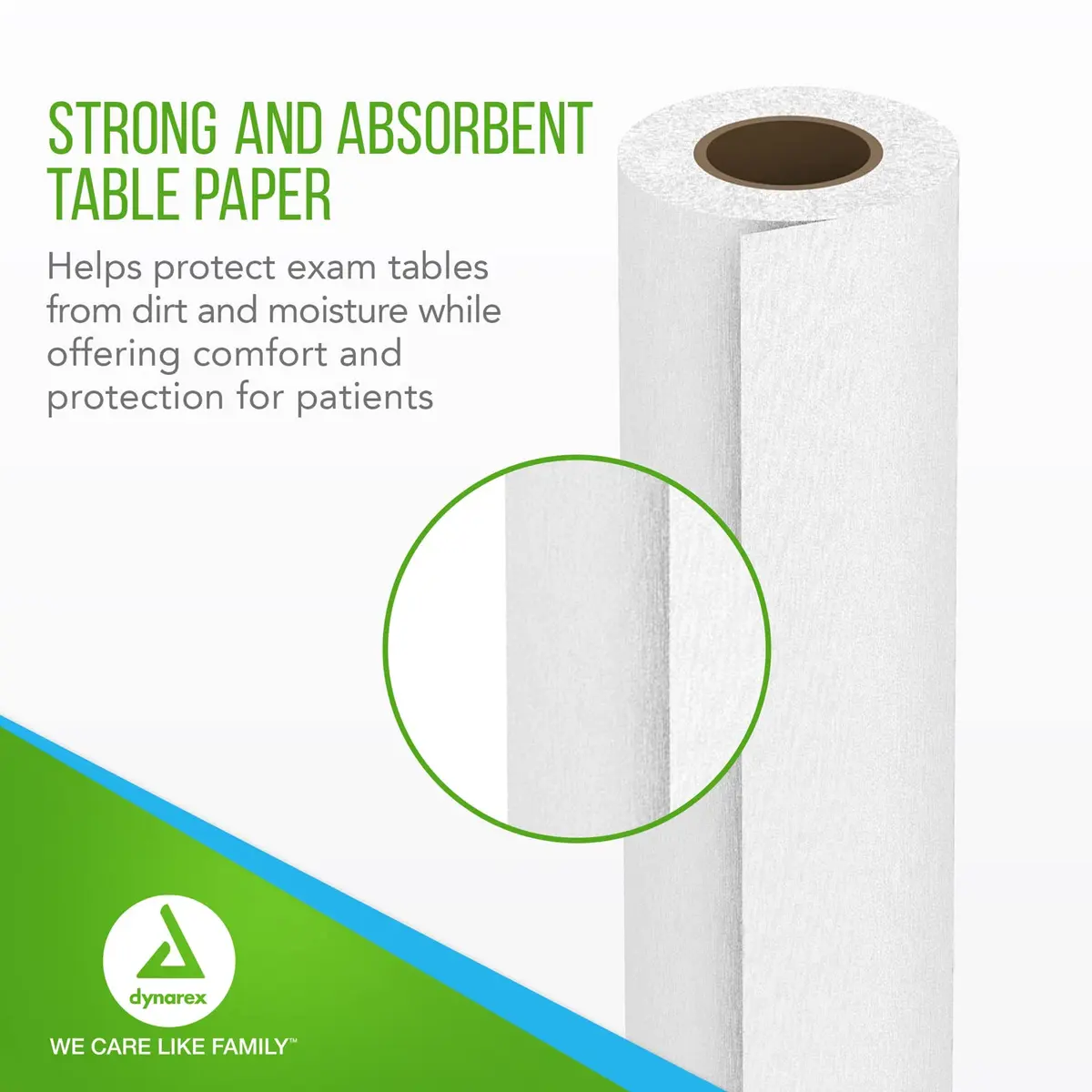 Dynarex Table Paper, Crepe, 18" x 125 ft., Pack of 12 | High-Quality Exam Table Cover for Medical & Massage Use - view 3