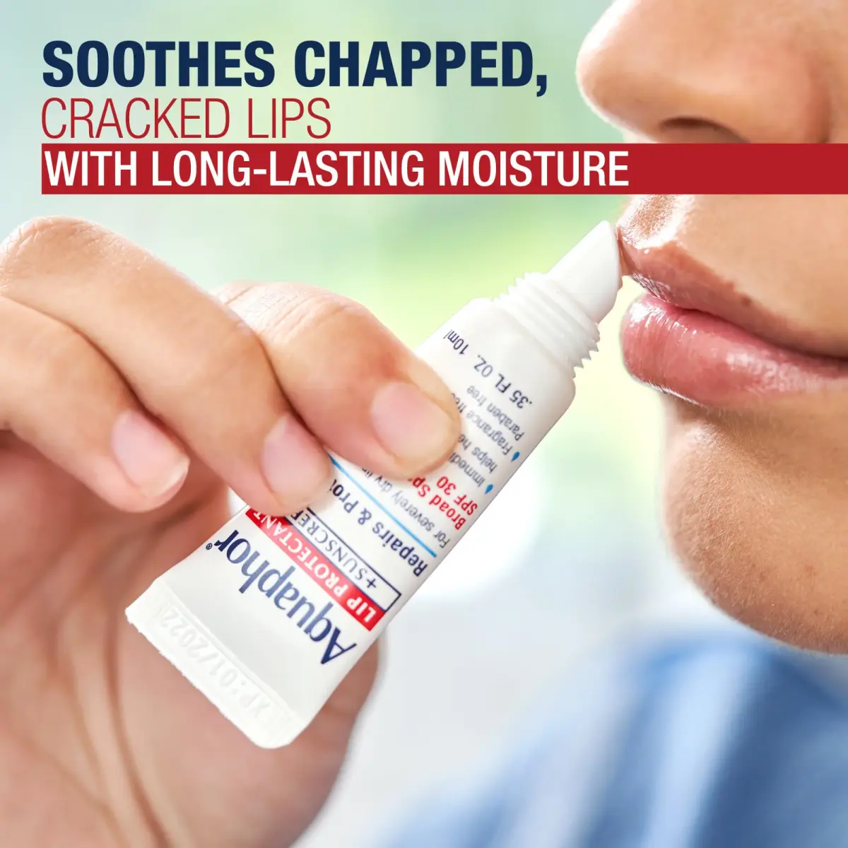 Aquaphor Lip Repair Lip Balm with Sunscreen SPF 30, 10ml (0.35 Fl Oz) | Dermatologist Recommended for Dry, Chapped Lips - view 8