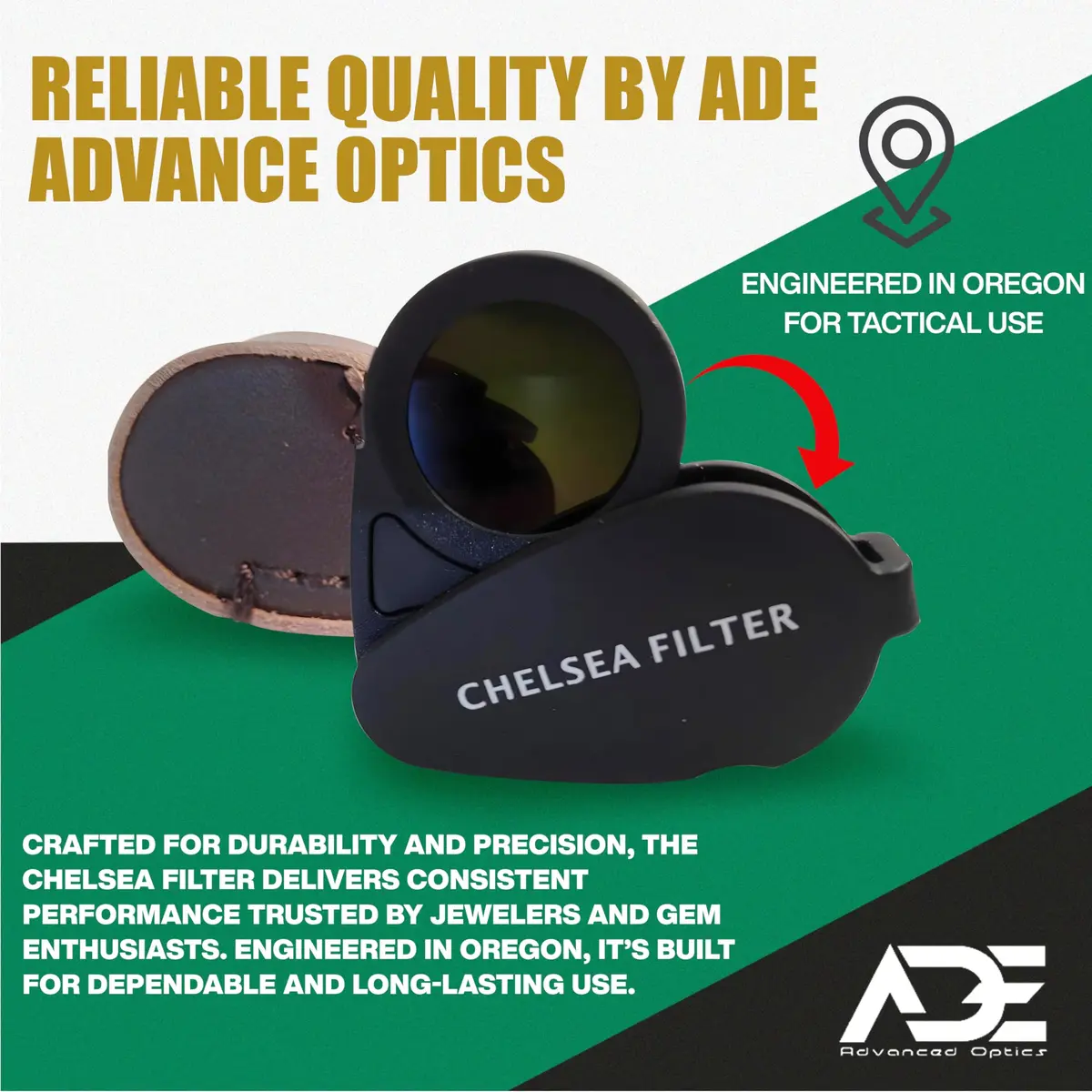 Ade Advanced Optics Chelsea Filter Professional Gemstone Tester for Emerald Aquamarine Blue Spinel Identification - view 9