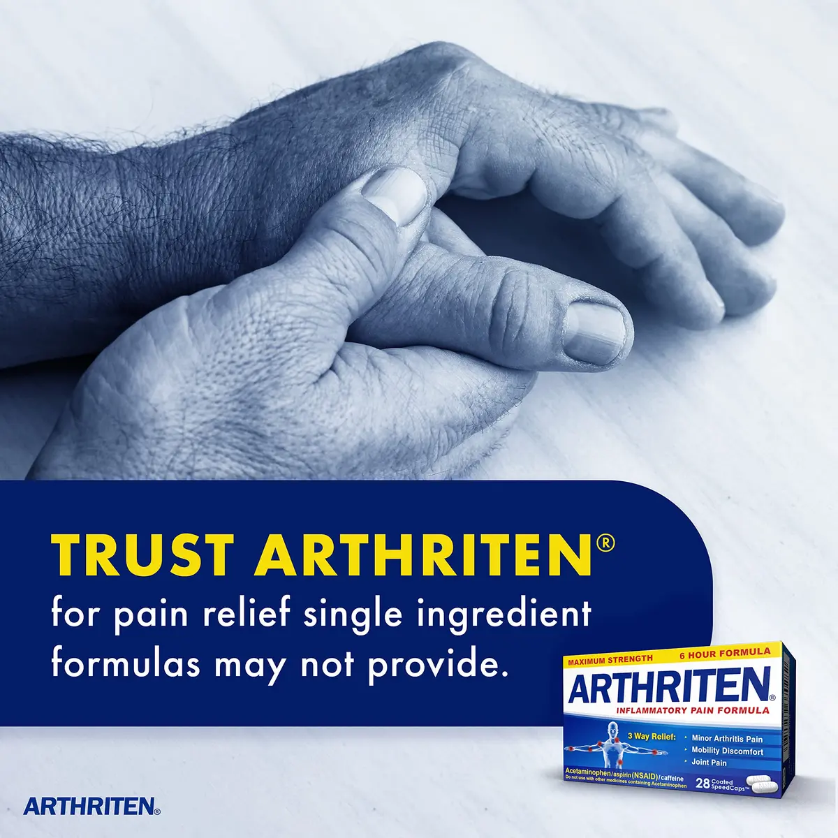 Arthriten Inflammatory Pain Formula Caplets 28 Count | Multi-Symptom Relief for Arthritis & Joint Pain - view 4
