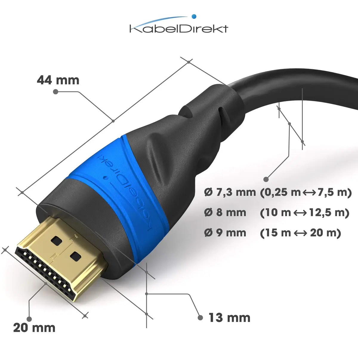 KabelDirekt 4K HDMI Cable 50ft | German Flexcore Technology for Ultra HD & Gaming - view 5