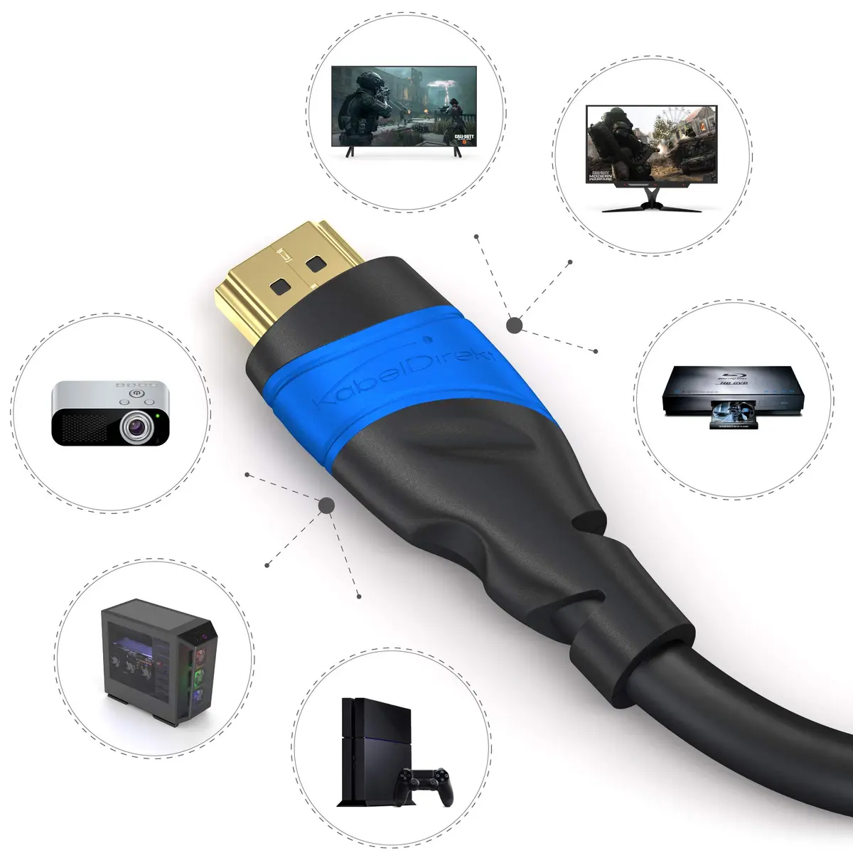 KabelDirekt 4K HDMI Cable 50ft | German Flexcore Technology for Ultra HD & Gaming - view 7